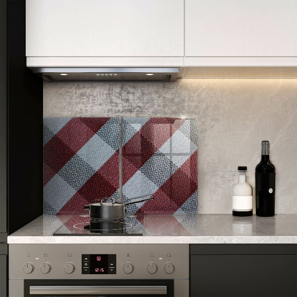 Chopping board Red white grille