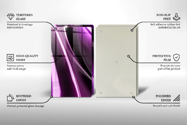 Chopping board Purple abstraction