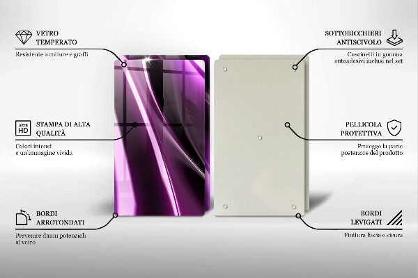 Chopping board Purple abstraction