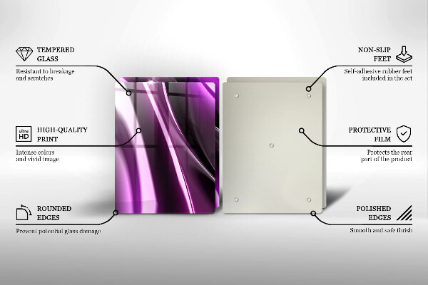 Chopping board Purple abstraction