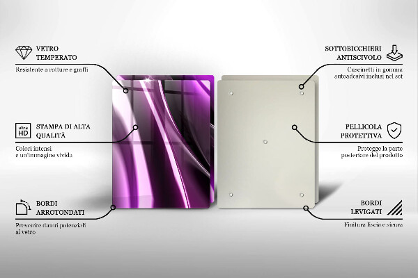 Chopping board Purple abstraction