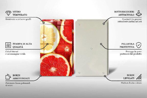 Chopping board Grapefruit slices
