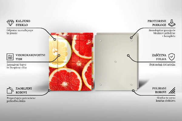 Chopping board Grapefruit slices