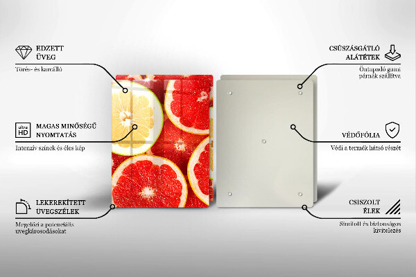 Chopping board Grapefruit slices