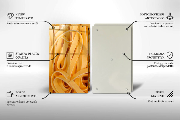 Chopping board Tagliatelle pasta