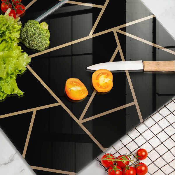 Chopping board Black abstraction