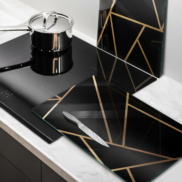 Chopping board Black abstraction