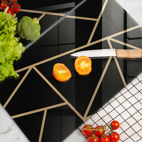 Chopping board Black abstraction