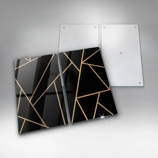 Chopping board Black abstraction