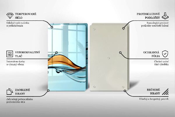 Chopping board Water on a blue background