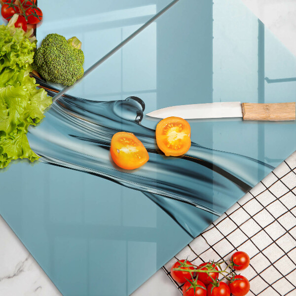 Chopping board Water on a blue background