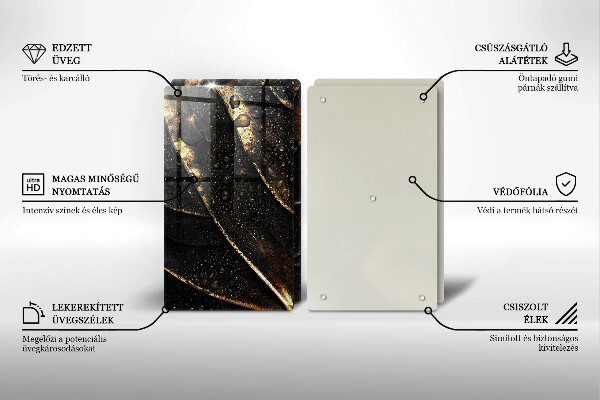 Chopping board Golden leaf