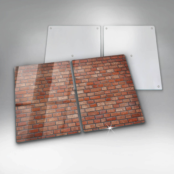 Glass chopping board Brick wall