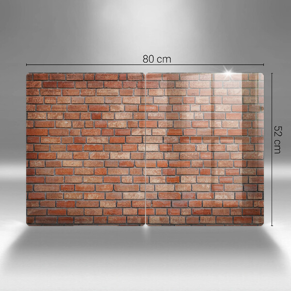Glass chopping board Brick wall