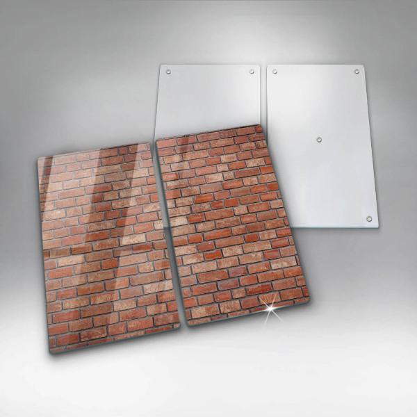 Glass chopping board Brick wall