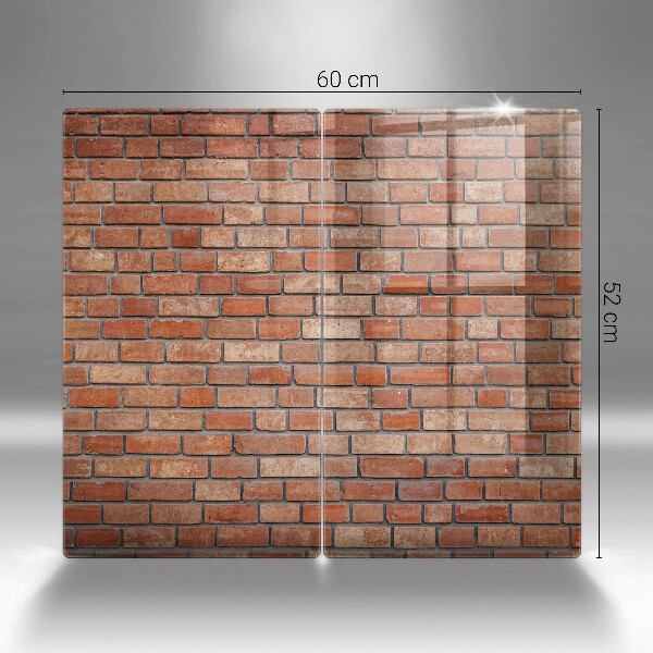 Glass chopping board Brick wall