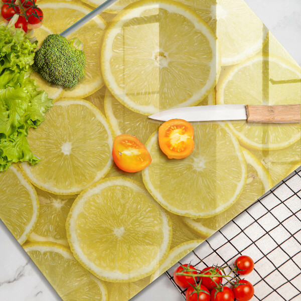 Glass chopping board Lemon fruit