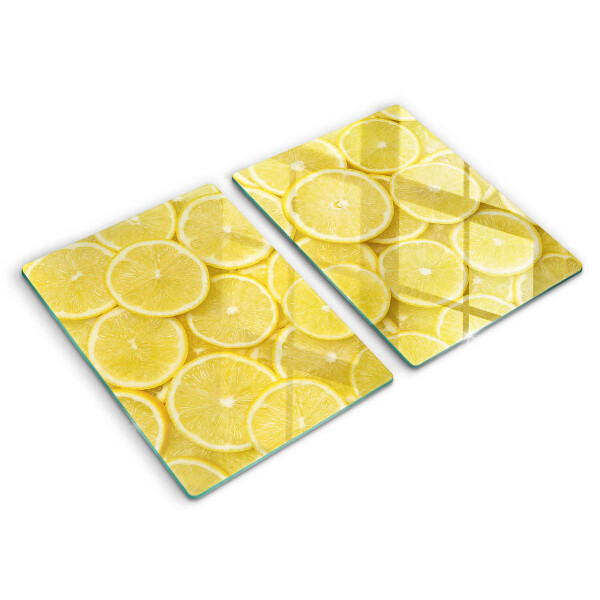 Glass chopping board Lemon fruit