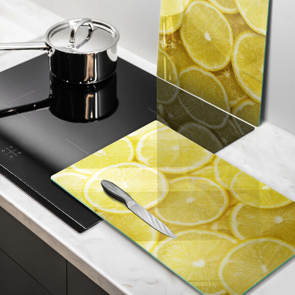Glass chopping board Lemon fruit