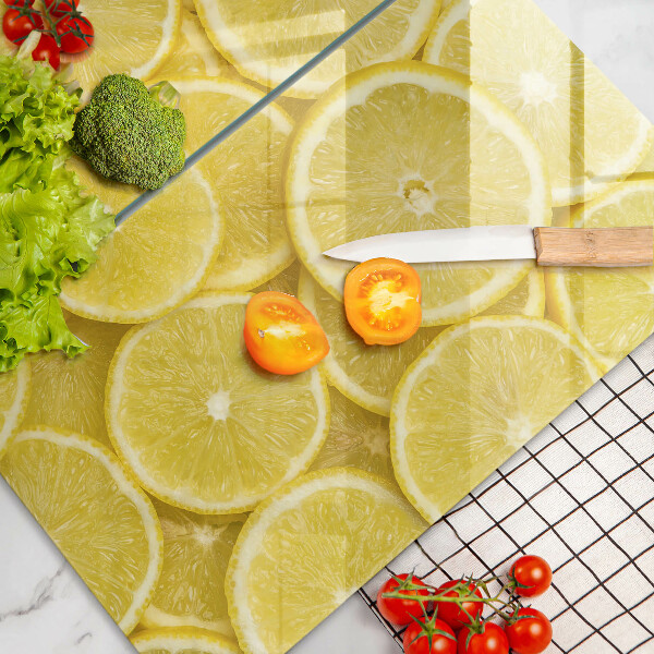 Glass chopping board Lemon fruit