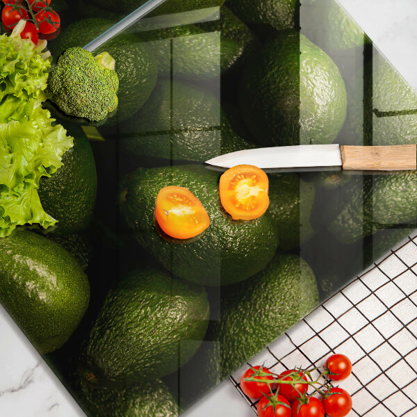 Glass chopping board Avocado fruit
