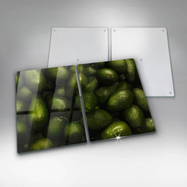 Glass chopping board Avocado fruit