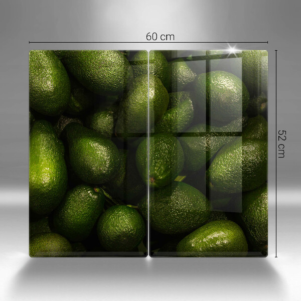 Glass chopping board Avocado fruit