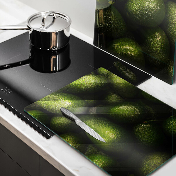 Glass chopping board Avocado fruit