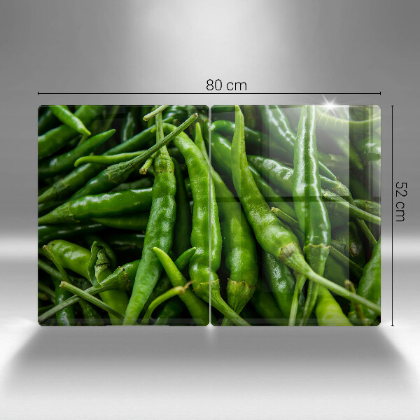 Glass chopping board Pods peas