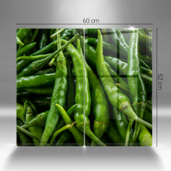 Glass chopping board Pods peas