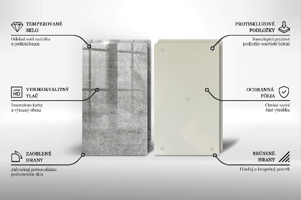 Glass chopping board Concrete texture