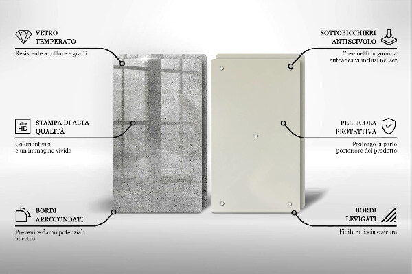 Glass chopping board Concrete texture