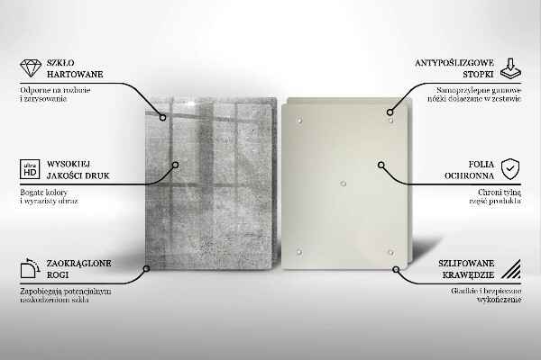 Glass chopping board Concrete texture