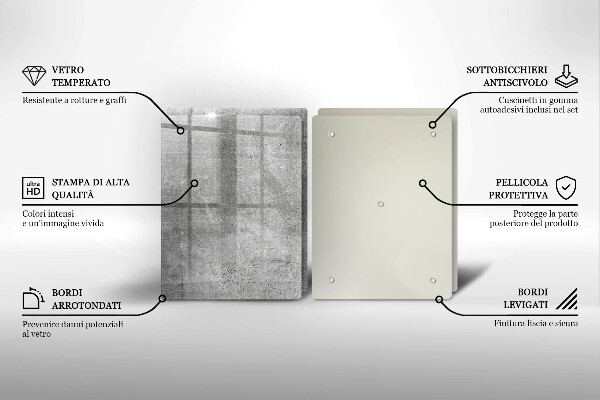 Glass chopping board Concrete texture