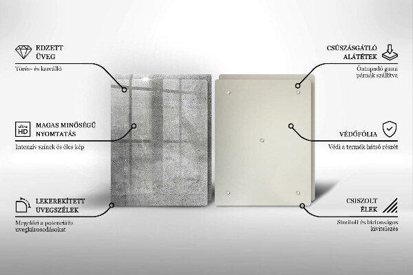 Glass chopping board Concrete texture