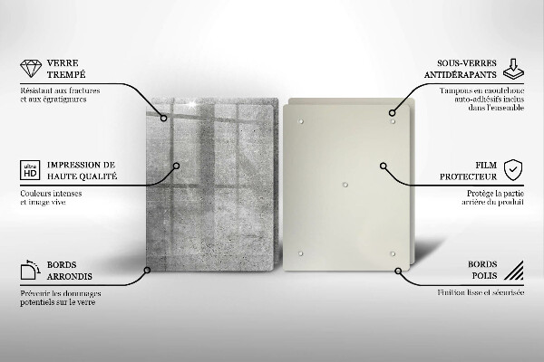Glass chopping board Concrete texture