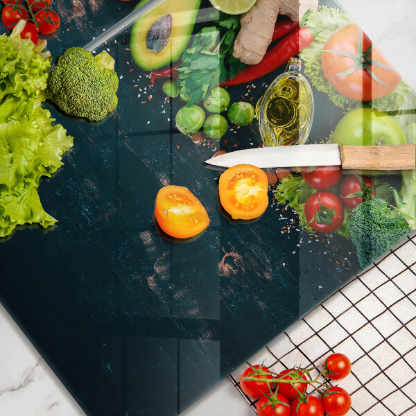 Glass chopping board Fruits and vegetables