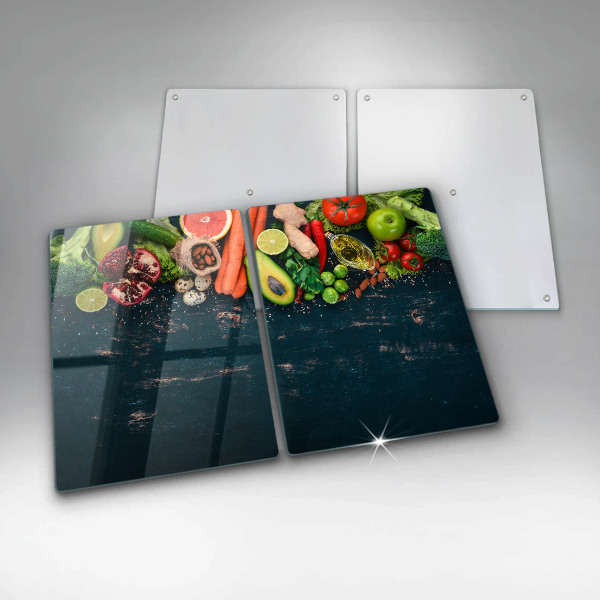 Glass chopping board Fruits and vegetables