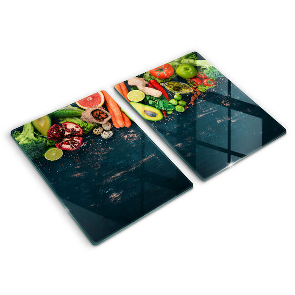 Glass chopping board Fruits and vegetables