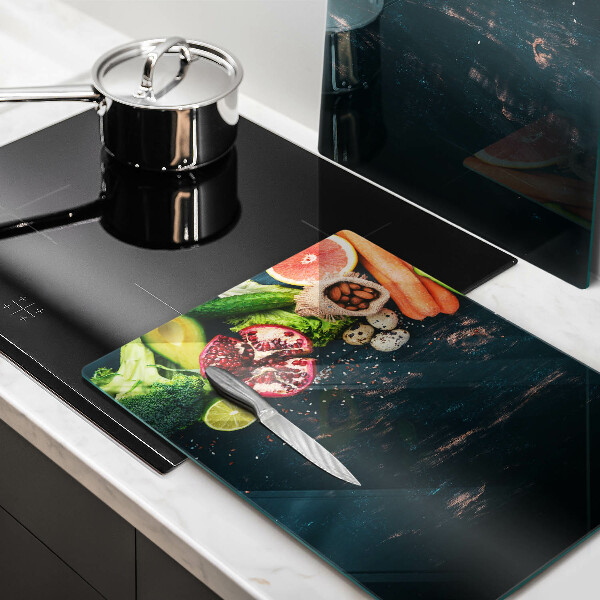 Glass chopping board Fruits and vegetables