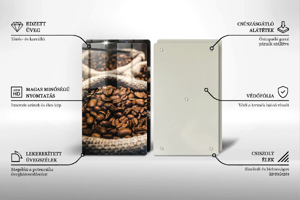 Glass chopping board Coffee grain bags