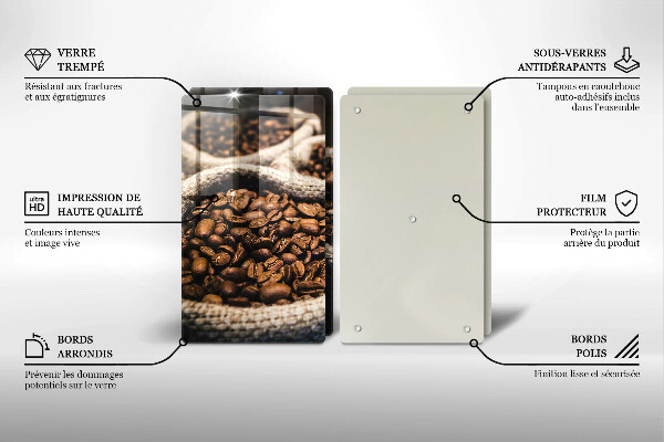 Glass chopping board Coffee grain bags