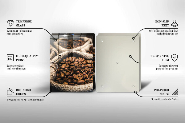 Glass chopping board Coffee grain bags