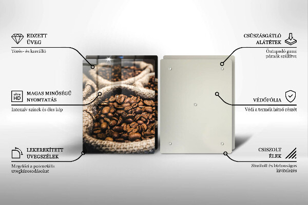 Glass chopping board Coffee grain bags