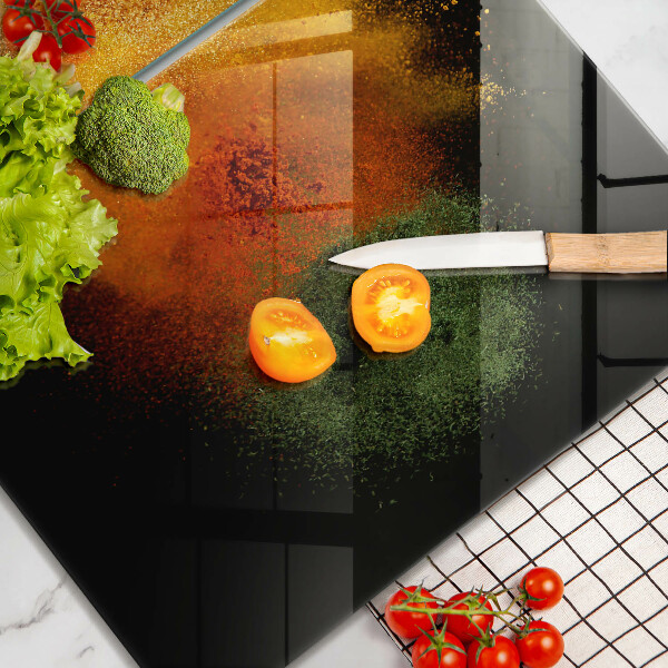 Chopping board Colorful spices