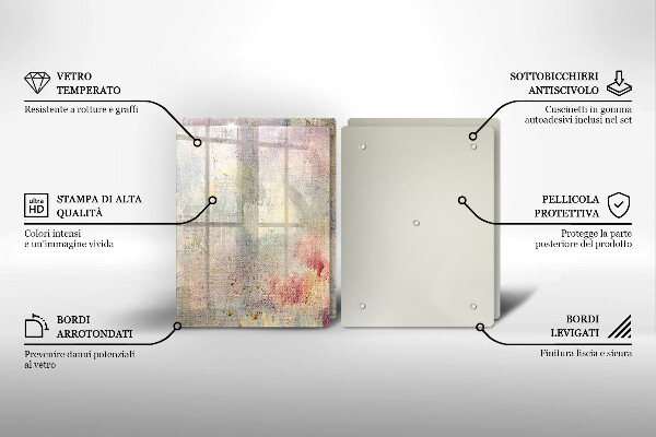 Glass chopping board Background of paint texture