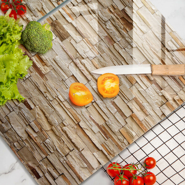 Glass chopping board Decorative texture stones