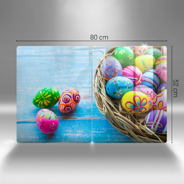 Glass chopping board Easter eggs