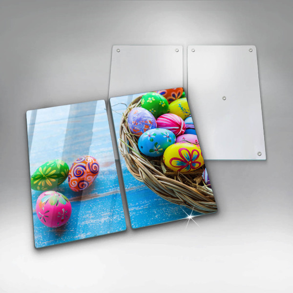 Glass chopping board Easter eggs