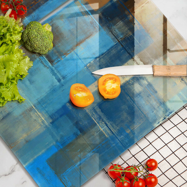Glass chopping board Painted background
